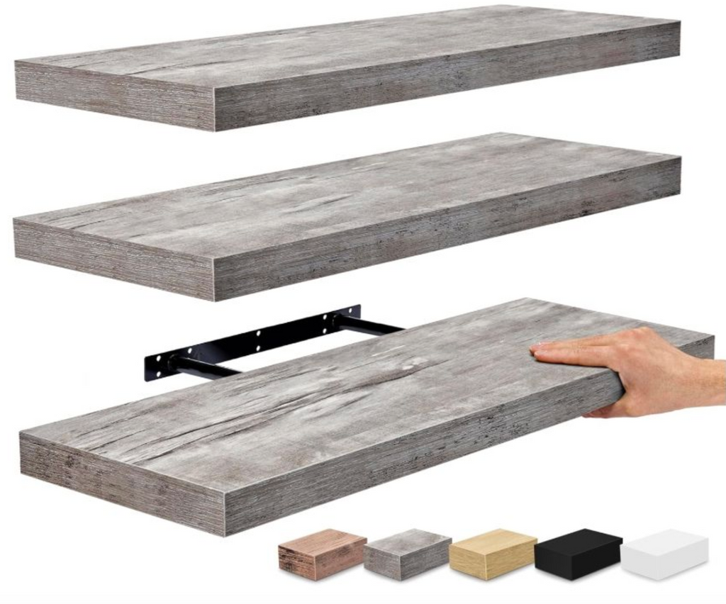Wooden Floating Wall Shelves