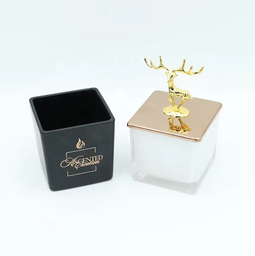 Luxury 10oz Cube Glass Soy Candle